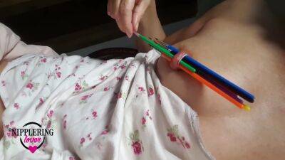 Nippleringlover Horny Milf Inserting Multiple Sticks In Extreme Stretched Nipple Piercing - hclips.com
