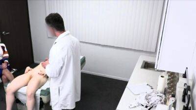 Physician fucks blonde milf and teen on the exam table - drtuber.com