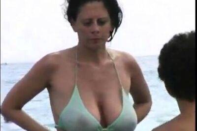 Hot MILF at beach in bikini - drtuber.com