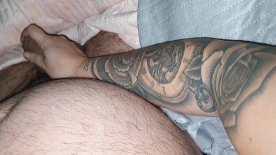 Tattooed Step Mom Handjob Step Son Dick Making Him Feel Like A King - hclips.com