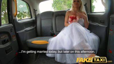 British MILF Tara Spades gets creampied on her wedding day by fake taxi driver - sexu.com - Britain