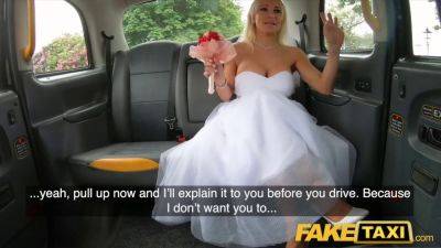 Spades - Tara - British MILF Tara Spades gets creampied on her wedding day by fake taxi driver - sexu.com - Britain