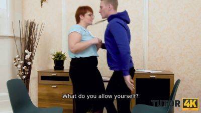 Red Hair - Watch this hot Russian MILF tutor get her red hair pulled as she gets hard sex from her student - sexu.com - Russia