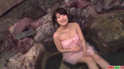 Japanese MILF Saki Kobashi gets her tight pussy fingered and cummed on in the jacuzzi - sexu.com - Japan