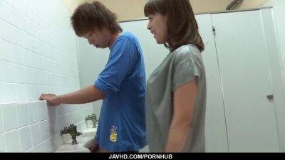 Watch MILF Riho Mikami give a public blowjob in a toilet and get nailed hard - sexu.com - Japan