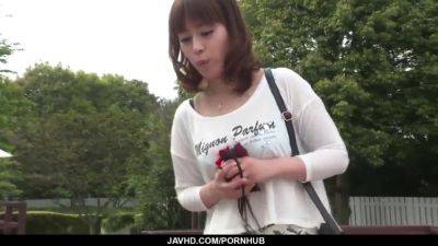 Milf Riho gets wild with toys in steamy outdoor sex session at javhd.net - sexu.com - Japan