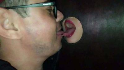 Latin Milf Takes Multiple Big Cocks at Public Gloryhole - porntry.com