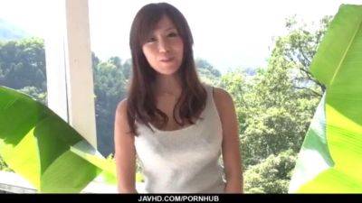 Japanese MILF Chihiro Akino gets her pussy drilled hard in intense outdoor creampie action - sexu.com - Japan