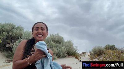 Public masturbation on a beach for big boobs Thai MILF Joon Mali - hotmovs.com - Thailand - Mali