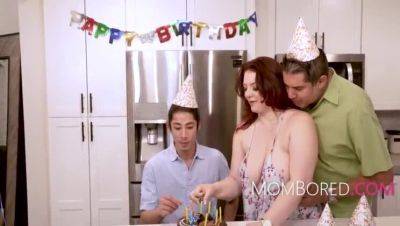 Busty MILF Stepmom Gets Birthday Surprise Free Use By Stepson - Emmy Demur - veryfreeporn.com