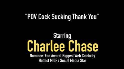 Busty MILF Charlee Chase Slobbers on a Cock makes it Cum - hotmovs.com