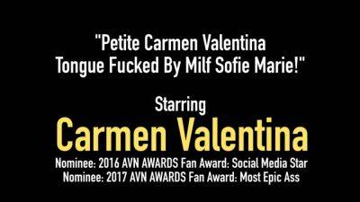 Sofie Marie - Petite Carmen Valentina Tongue Fucked by MILF Sofie Marie - hotmovs.com