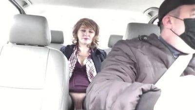 Sexy Blonde MILF Flashes No Panties in Public Taxi Ride - Naked Outside & Upskirt Fun - porntry.com