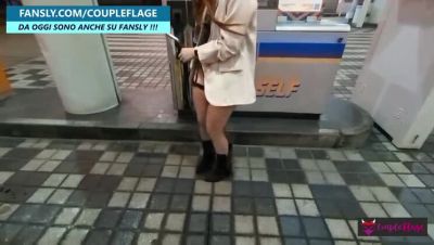 Italian MILF gets her asshole stretched and creampied by a stranger in public! - xxxfiles.com - Italy