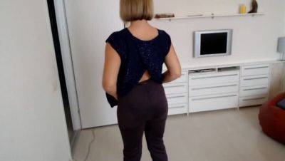 Blonde MILF Step Mom Teases With Her Juicy Butt In Panties - veryfreeporn.com