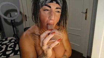 Filthy Spanish MILF Danaxmuscles Squirts on Dirty Video Call with Big Cock - xxxfiles.com - Spain