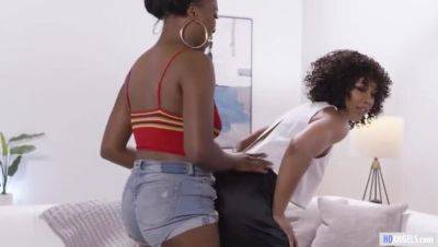 Misty Stone - Black Step Mom and Step Daughter Lesbian Dance Moves - Misty Stone & Daya Knight - porntry.com